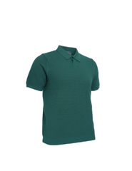 Emerald Green Textured Polo Shirt