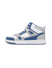 Sky Blue & White High-Top Street Sneakers